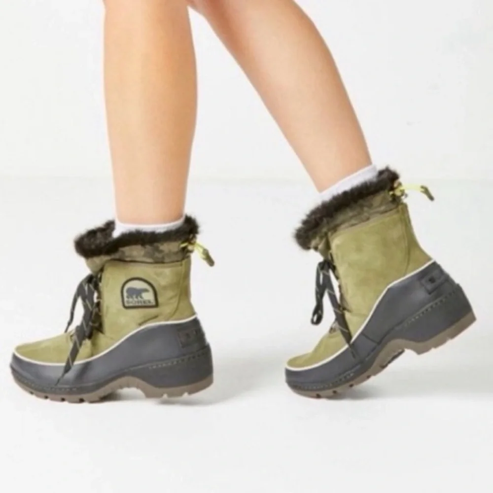 Sorel Tivoli III Suede Fur Lined Ankle Boot Size 8.5